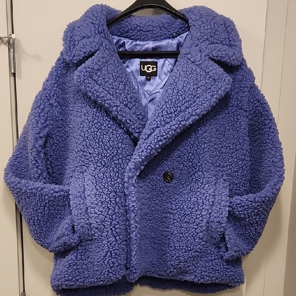 UGG Jackets & Blazers - UGG Gertrude Short Teddy Lavender Sherpa Jacket